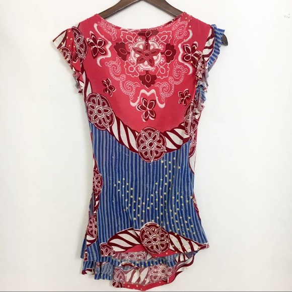 Anthropologie Deletta Bohemian Vibrant Top Small - Picture 5 of 6